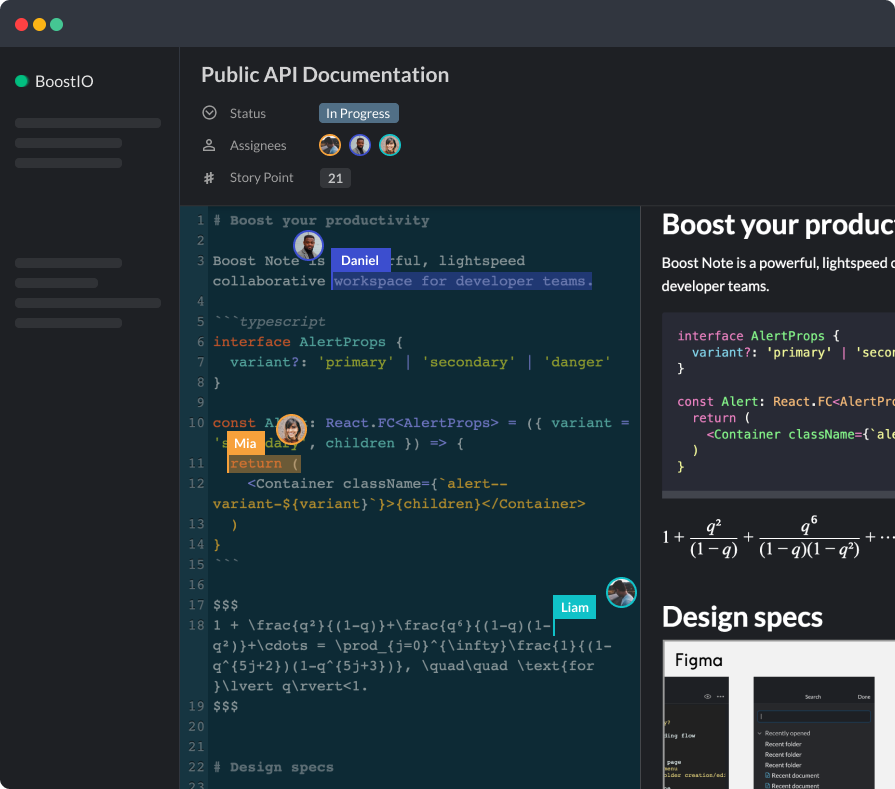 Live Markdown Editor with Collaboration Support